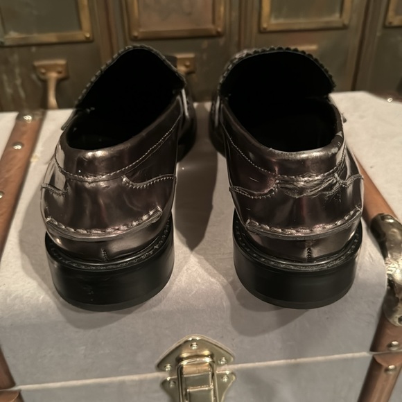 Coach Pewter Metallic Loafers - Picture 7 of 10